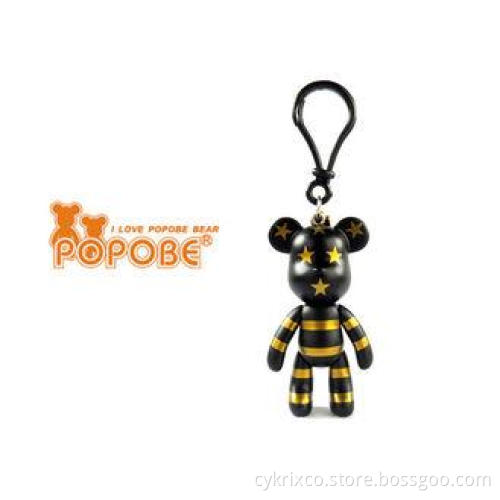 Promotional Plastic Buckle Bear Keychain 3" / 8.2cm High Ba